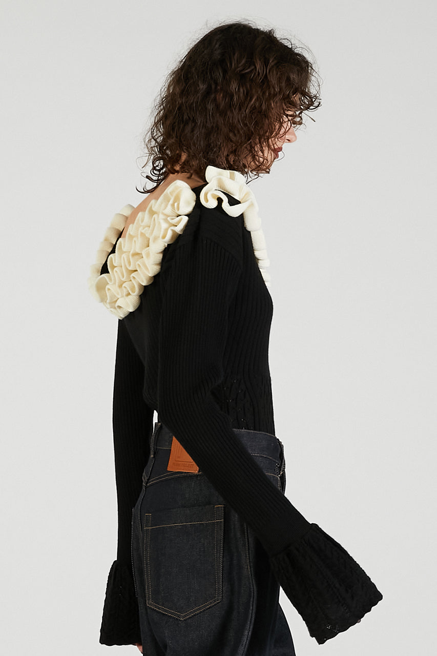 Frill Knit Bodysuit - 2025 AUTUMN