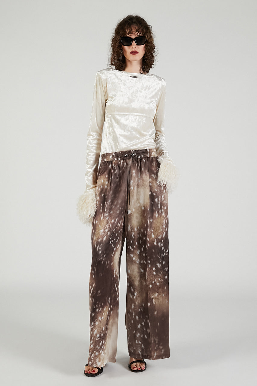 Bambi Print Wide Pants