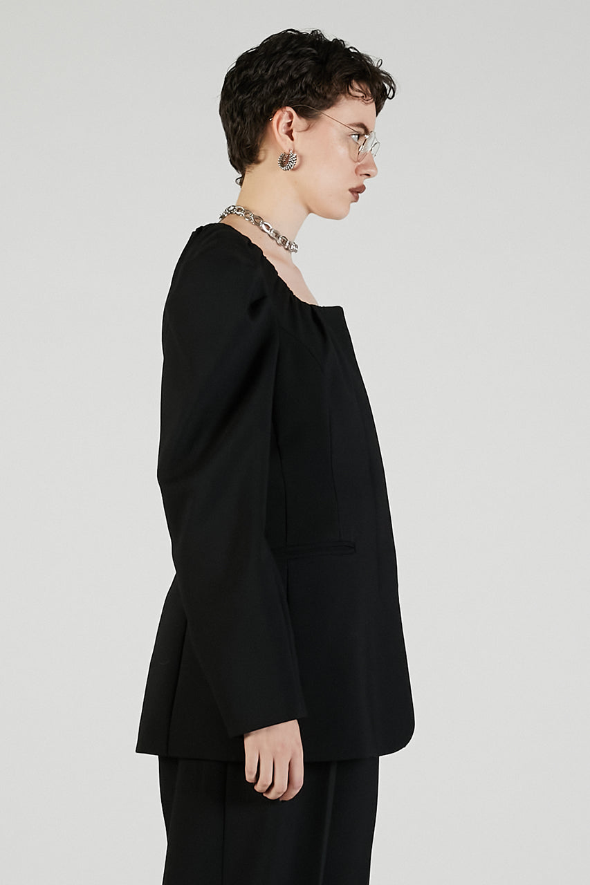 Square neck jacket - 2025 AUTUMN