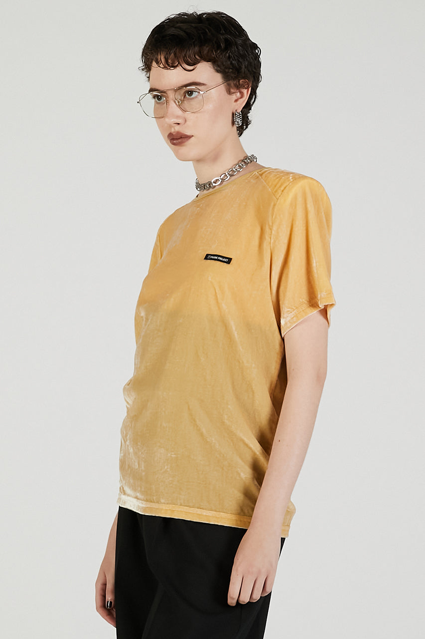 Shoulder Gathered Velour T-Shirt - 2025 AUTUMN