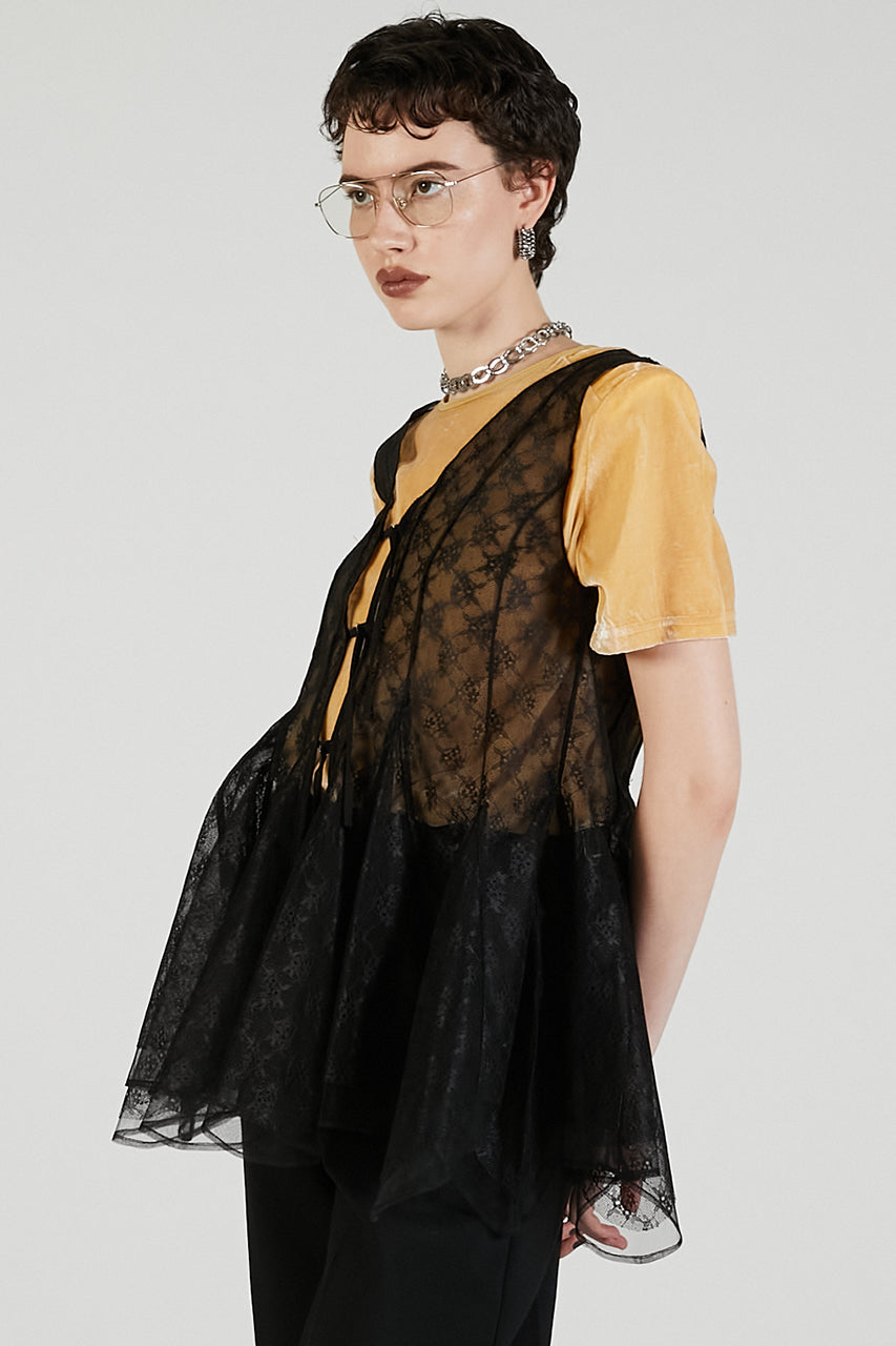 Random Hem Lace Top