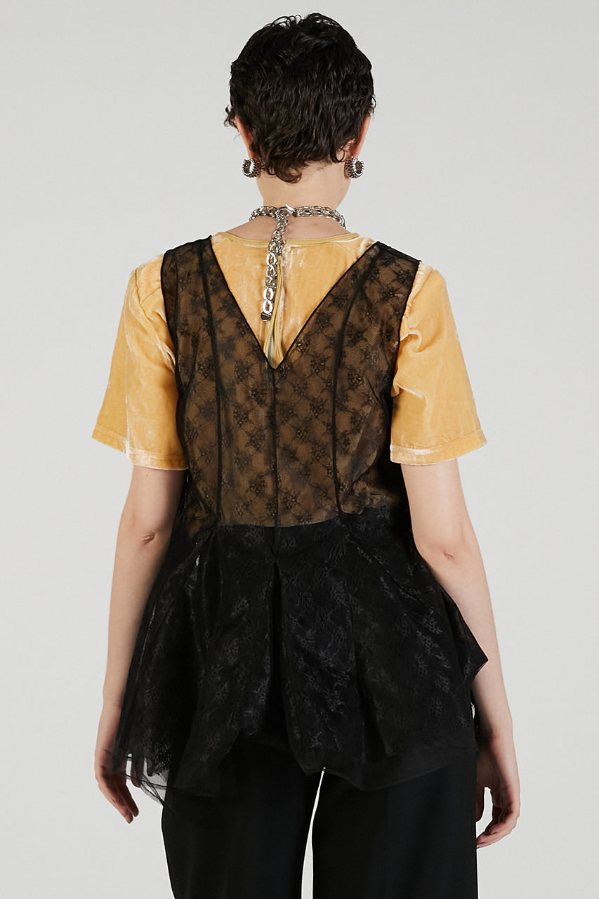 Random Hem Lace Top