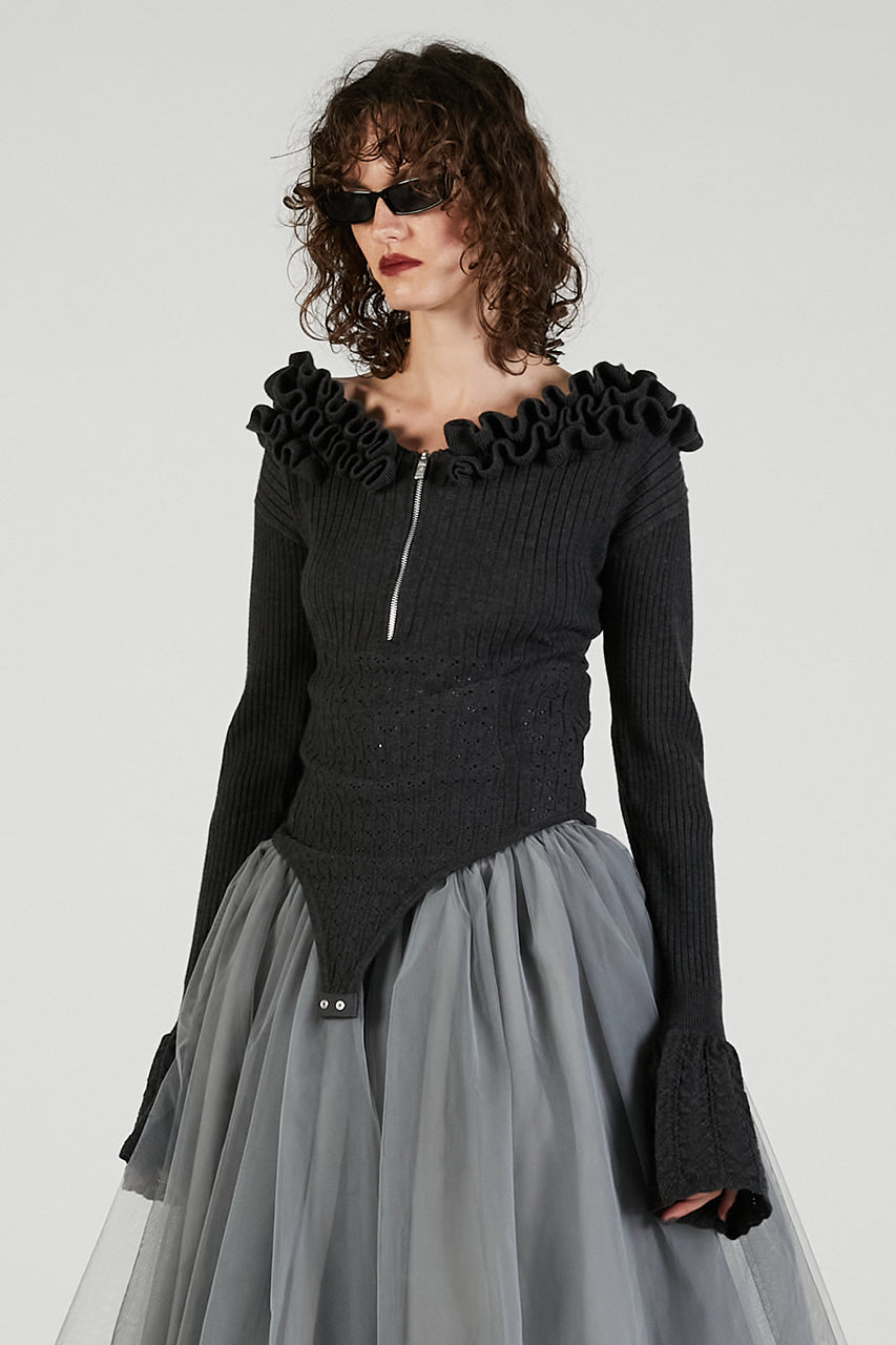 Frill Knit Bodysuit - 2025 AUTUMN