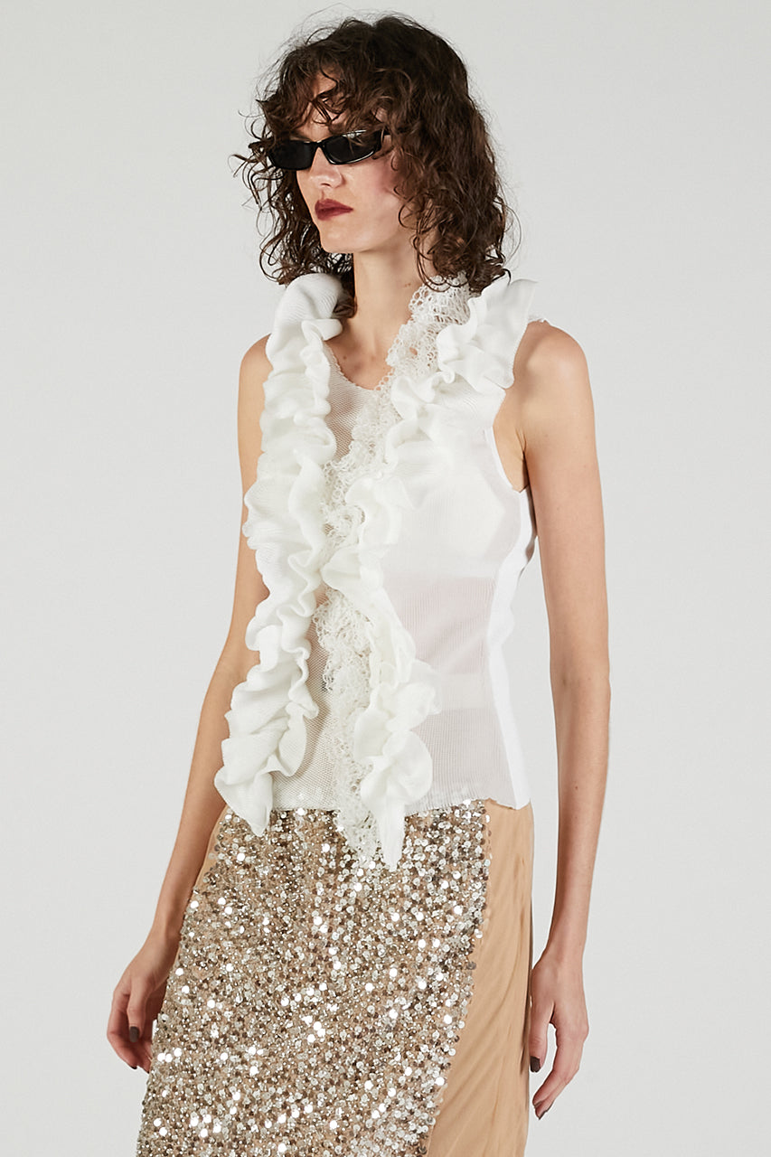 Frill Motif Knit