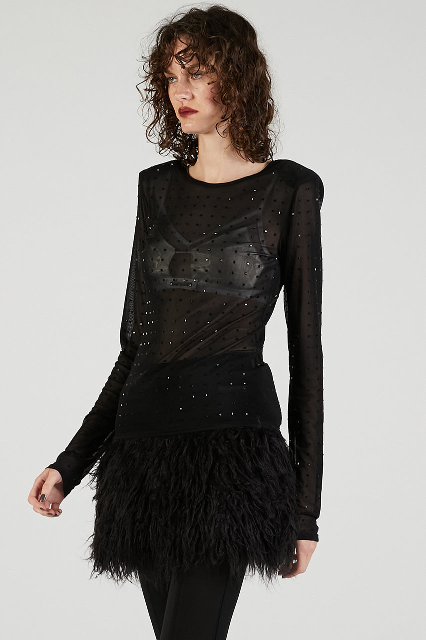 Stone Mesh Skin Top
