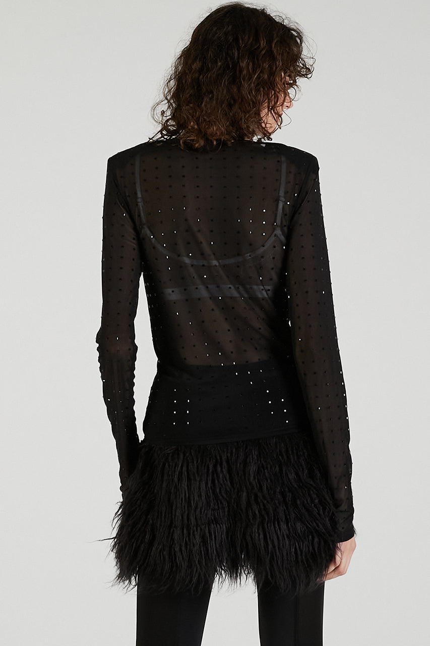 Stone Mesh Skin Top