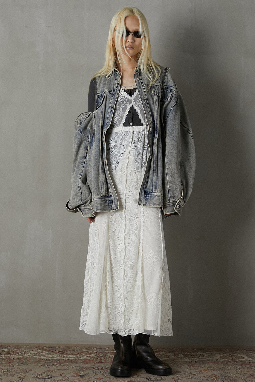 Zip Denim Shirt Blouson
