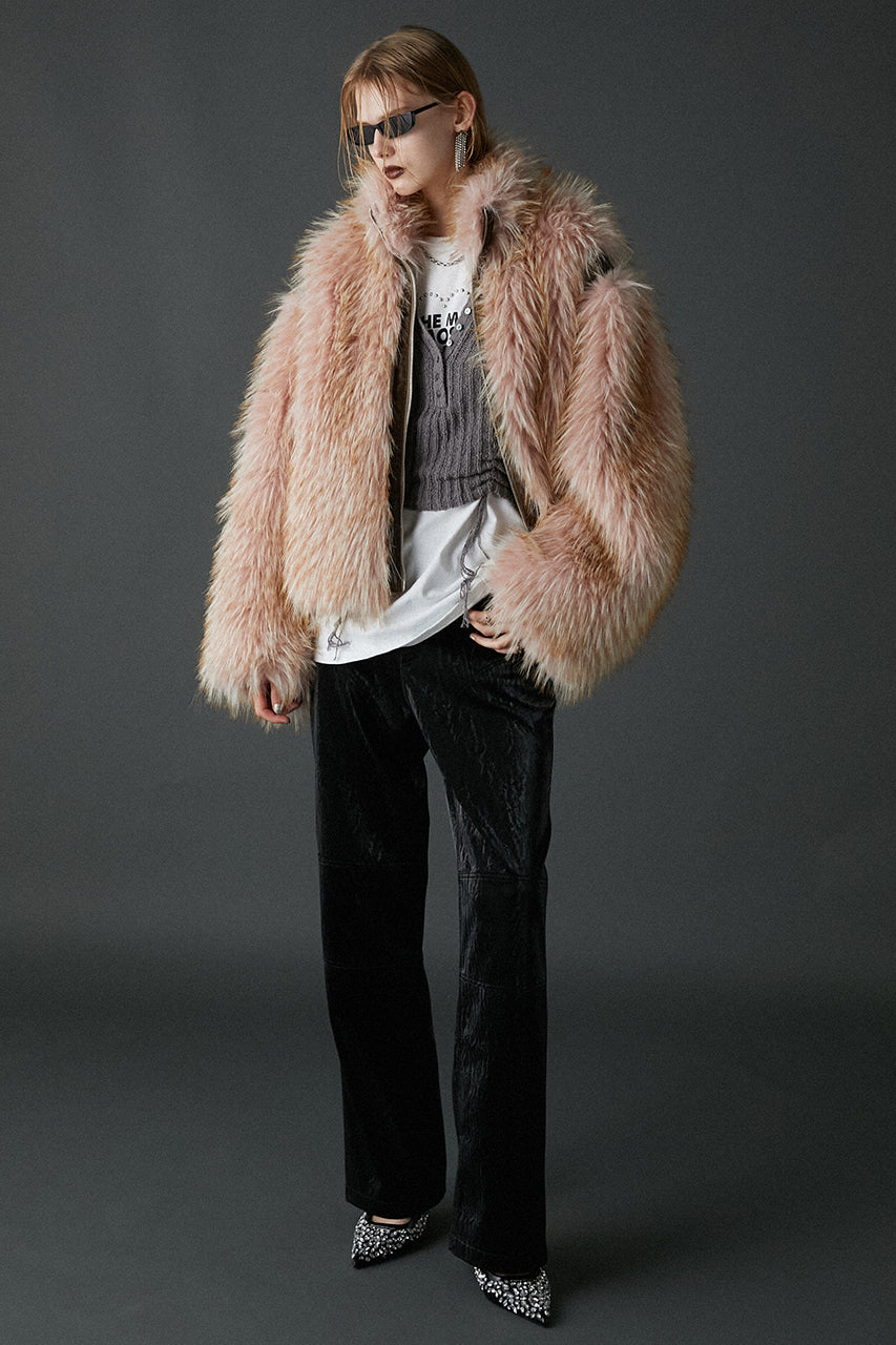 Multi Fabric Faux Leather Pants - SALE
