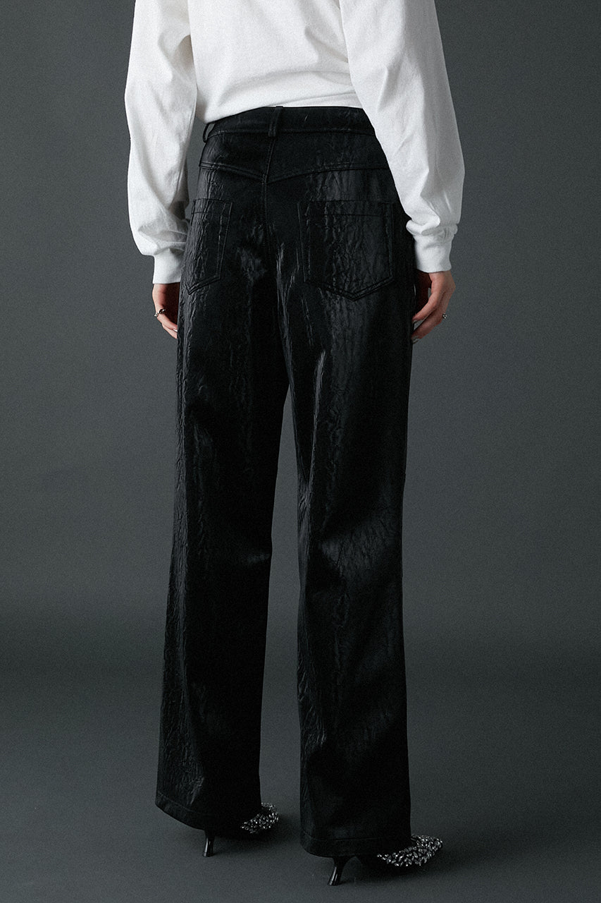 Multi Fabric Faux Leather Pants - SALE
