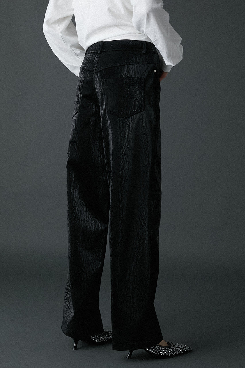 Multi Fabric Faux Leather Pants - SALE