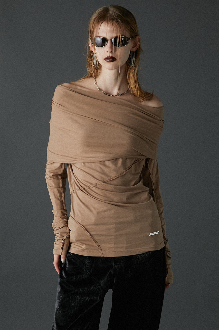 Out Seam Drape Top｜長袖