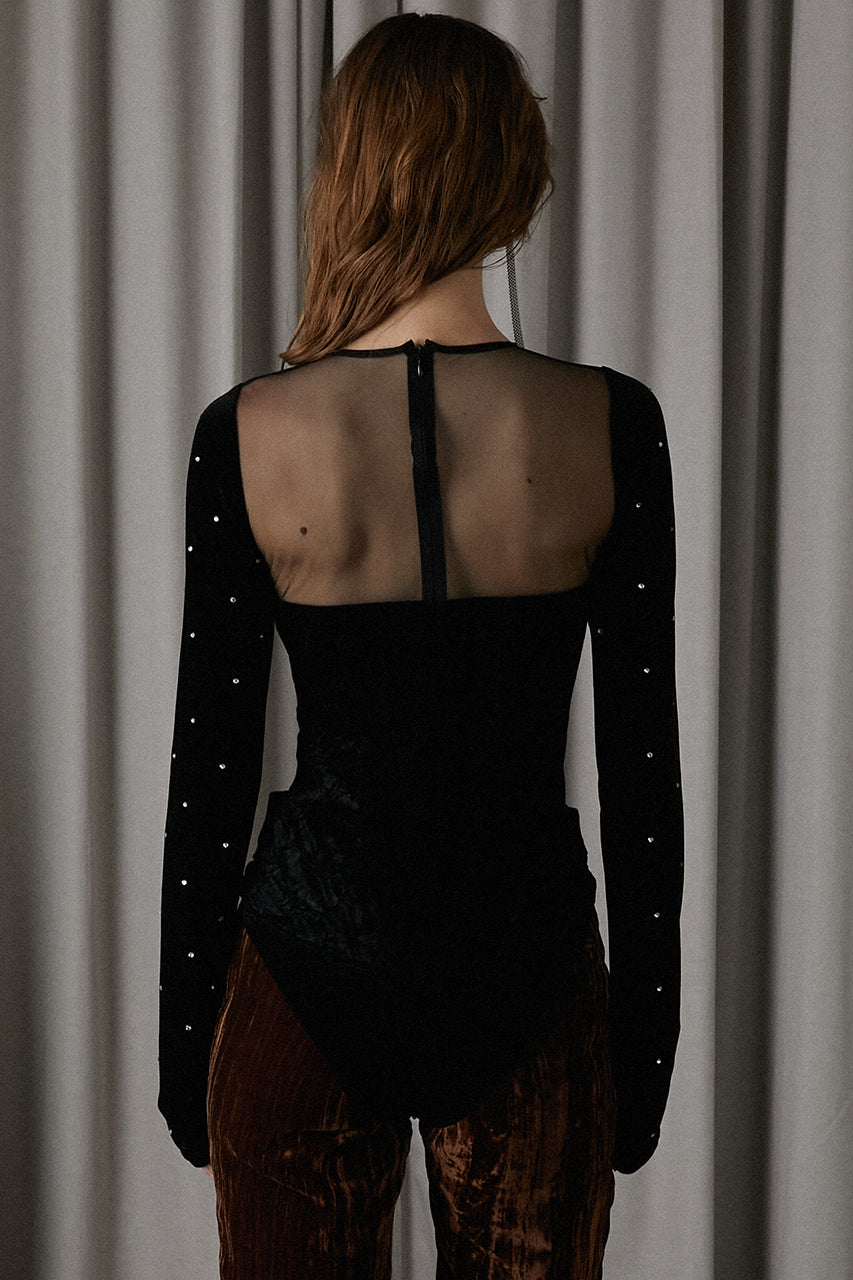 Crystal Velour Bodysuit - SALE