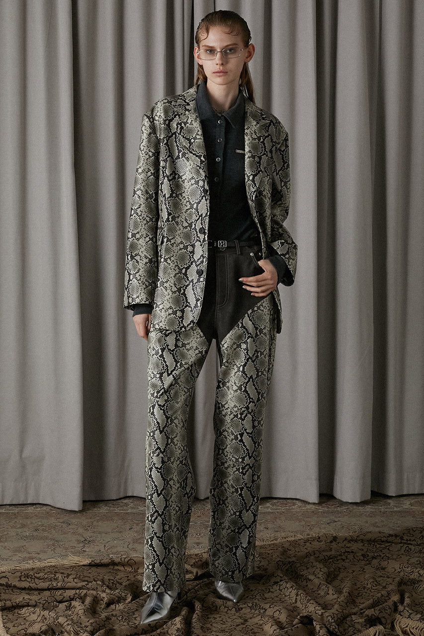 Multi Fabric Faux Leather Pants - SALE