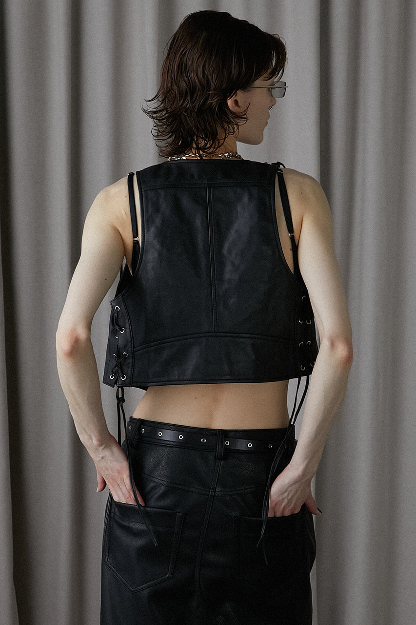 Leather Biker Vest - SALE
