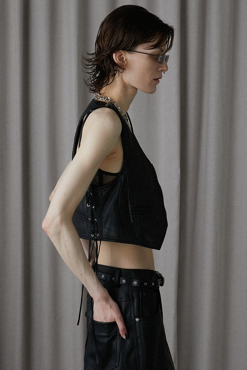 Leather Biker Vest - SALE
