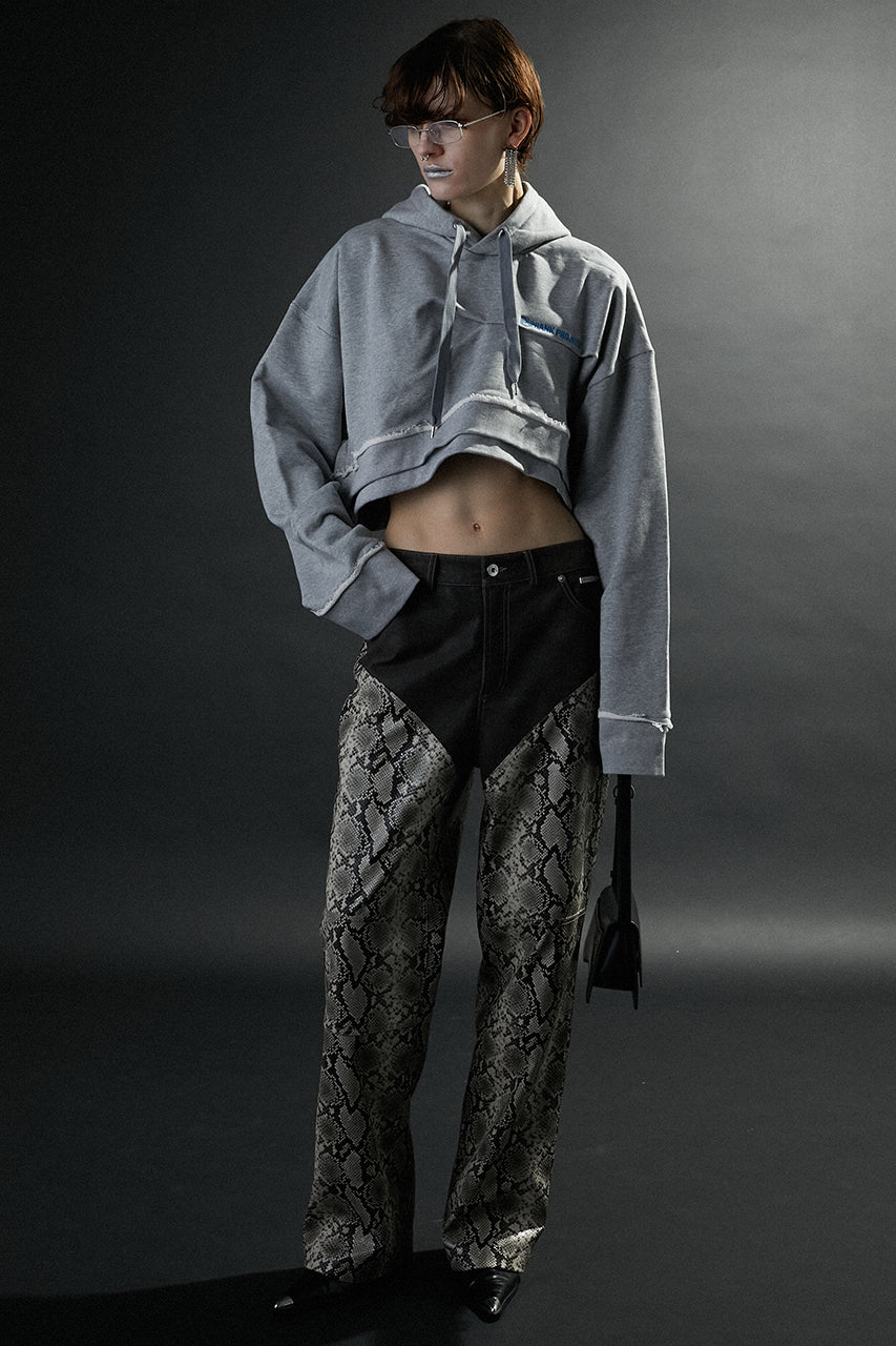 Multi Fabric Faux Leather Pants - SALE