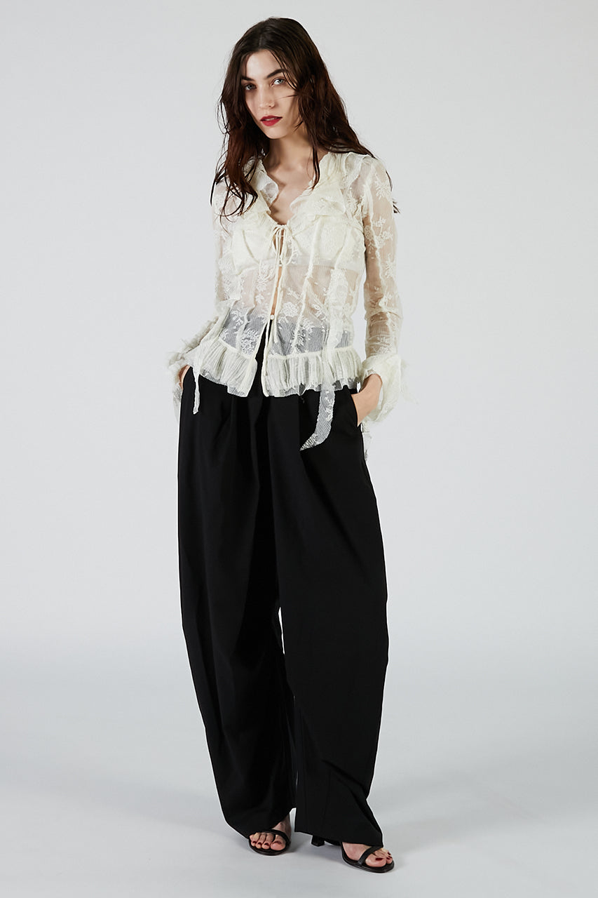 Lace Ruffled Blouse