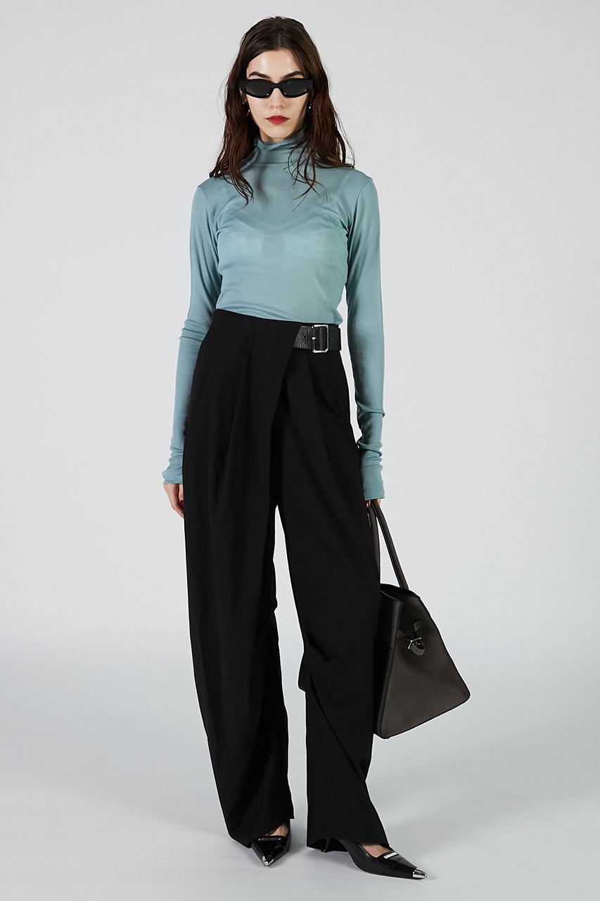 Pure Merino Wool Turtleneck Top - 2025 AUTUMN