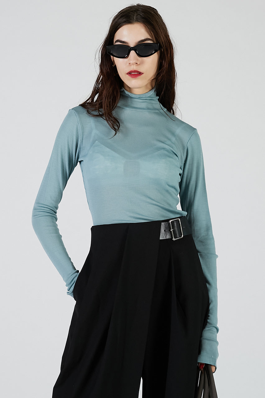 Pure Merino Wool Turtleneck Top - 2025 AUTUMN