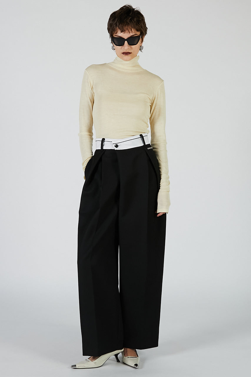 Pure Merino Wool Turtleneck Top - 2025 AUTUMN