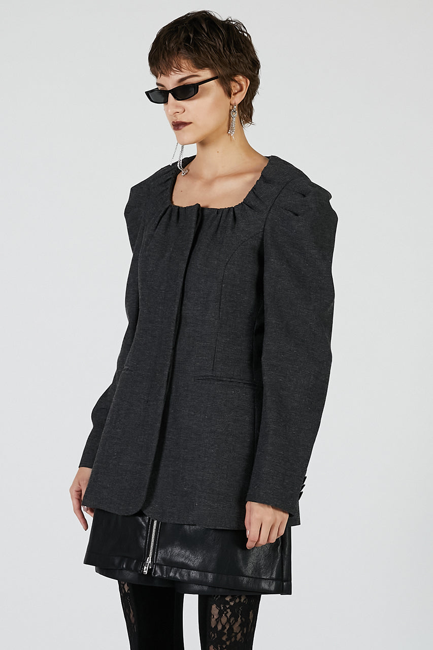 Square neck jacket - 2025 AUTUMN