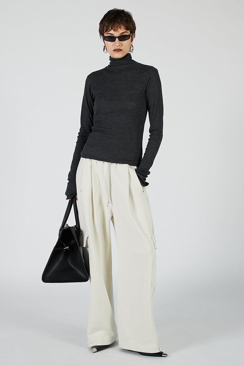 Pure Merino Wool Turtleneck Top - 2025 AUTUMN