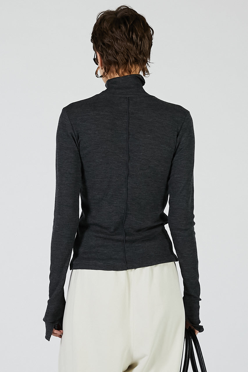 Pure Merino Wool Turtleneck Top - 2025 AUTUMN