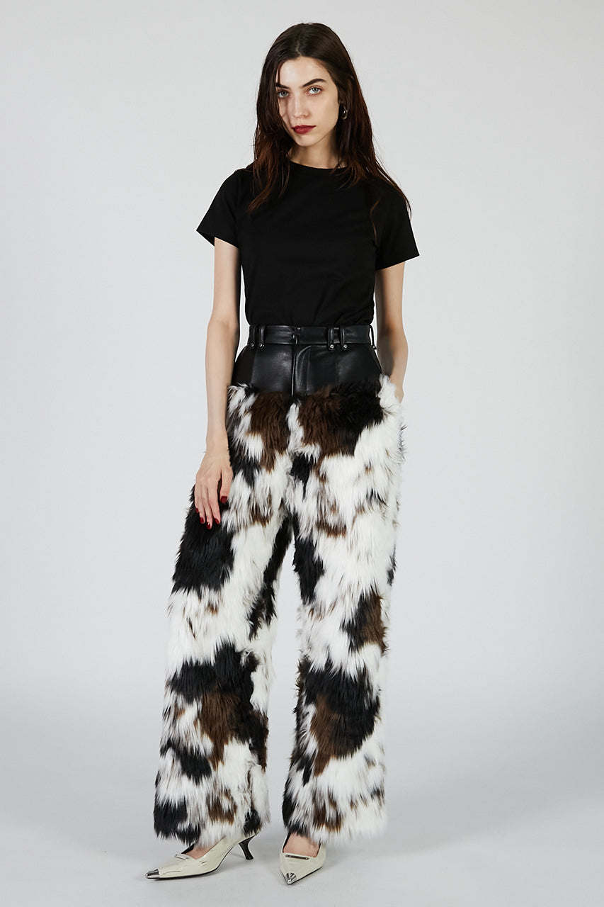Fur Trim Pants