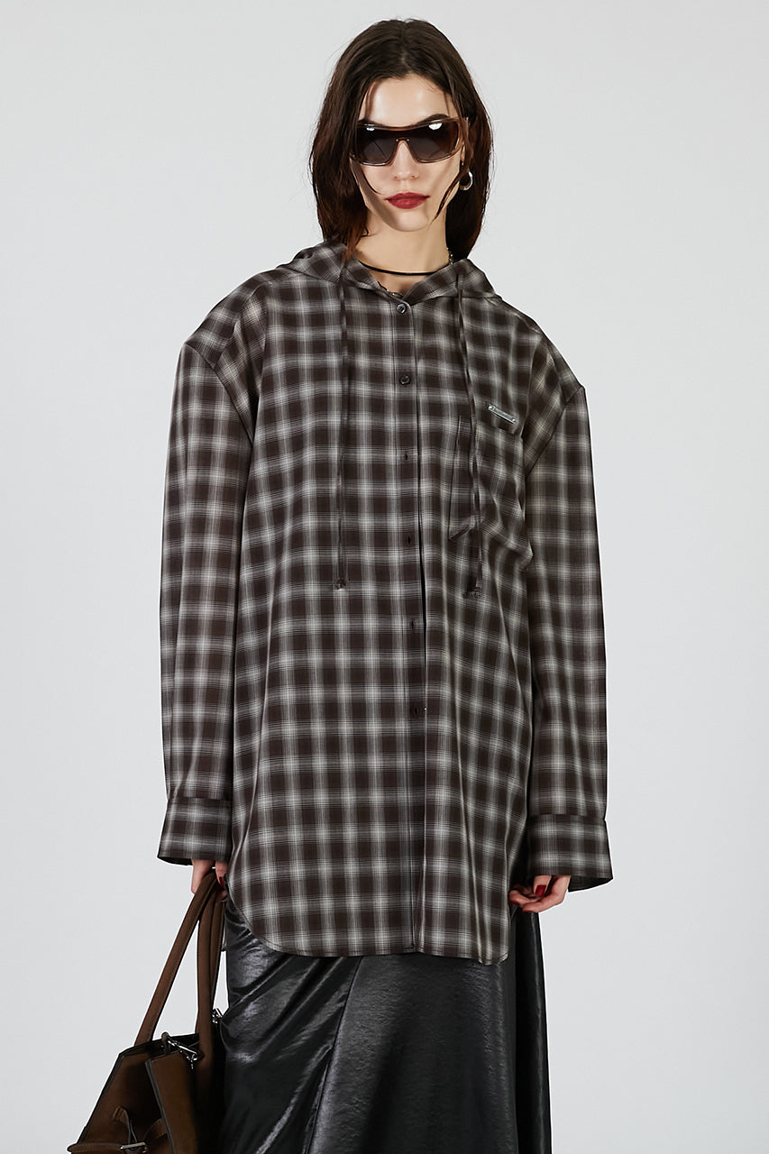 Hoodie Check Shirt