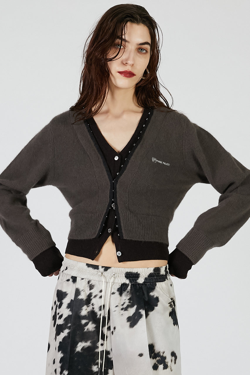 V-Neck Layered Cardigan