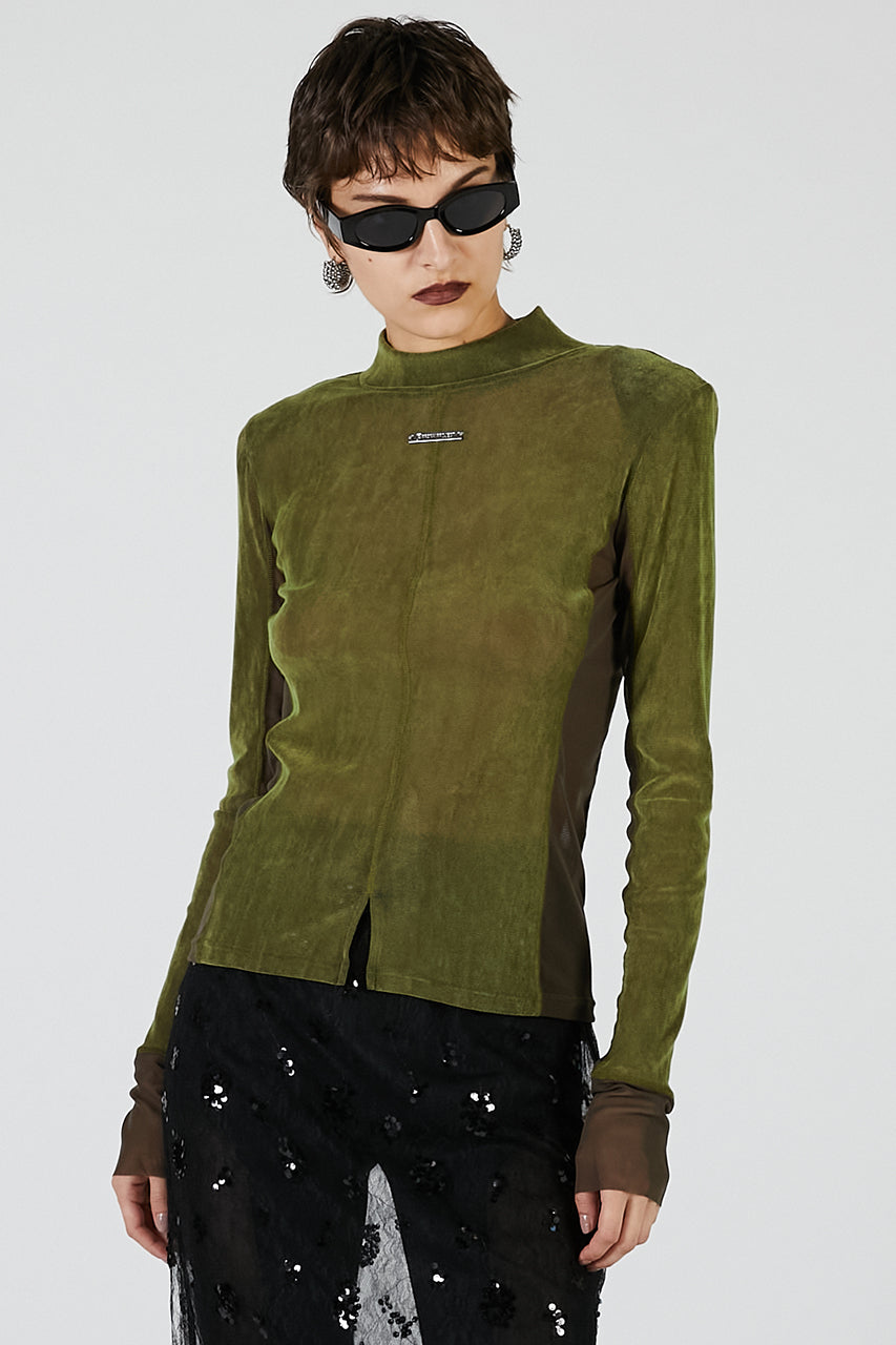 Velour Turtleneck Top