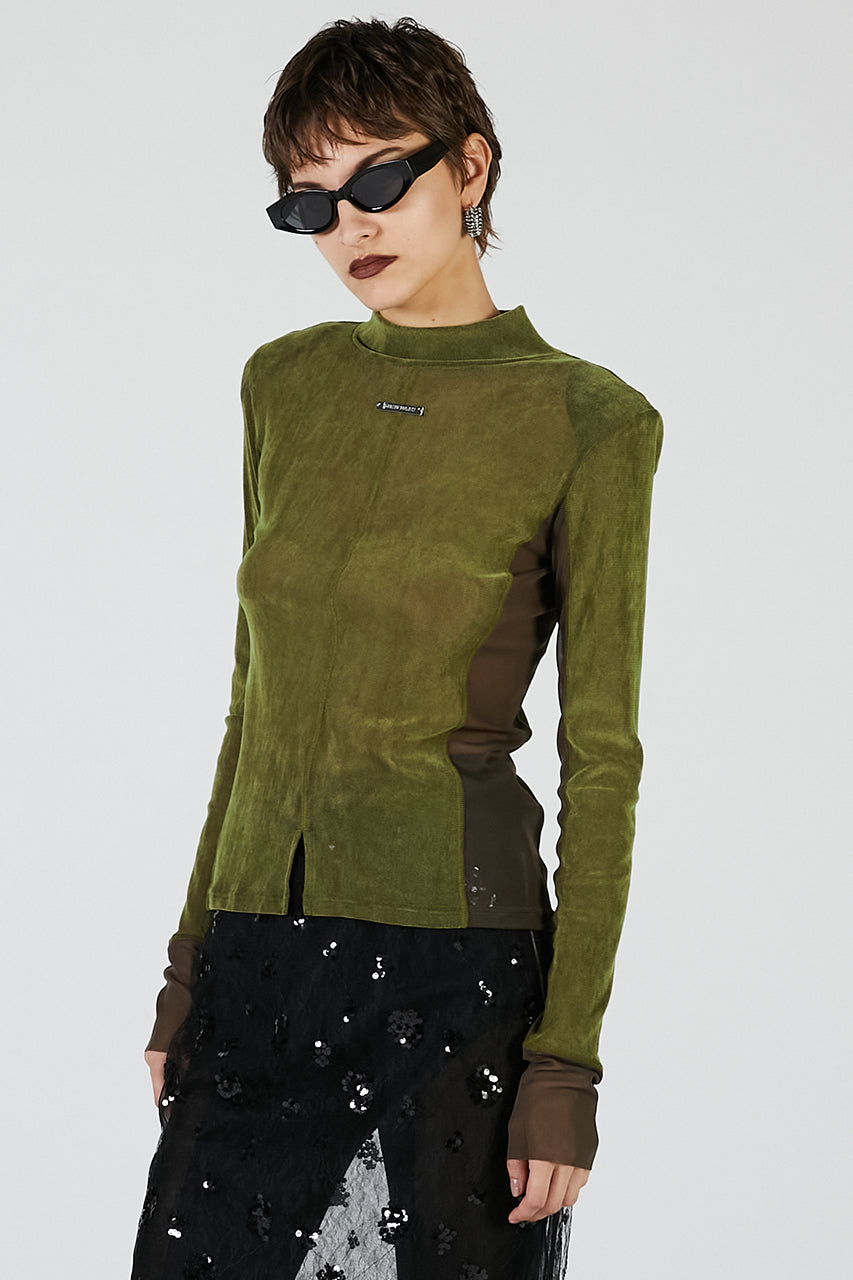 Velour Turtleneck Top - 2025 AUTUMN