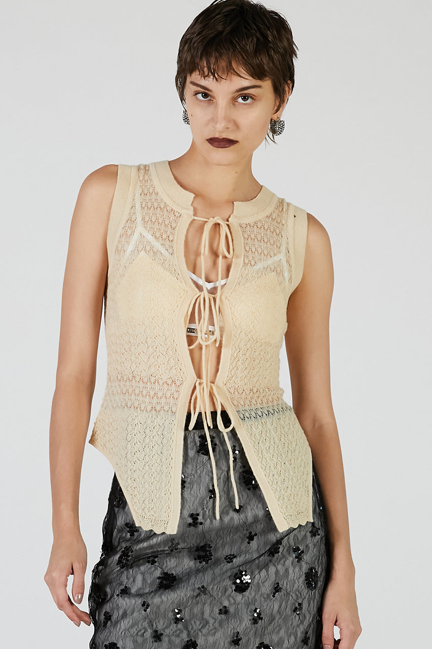 2WAY Mohair knit vest