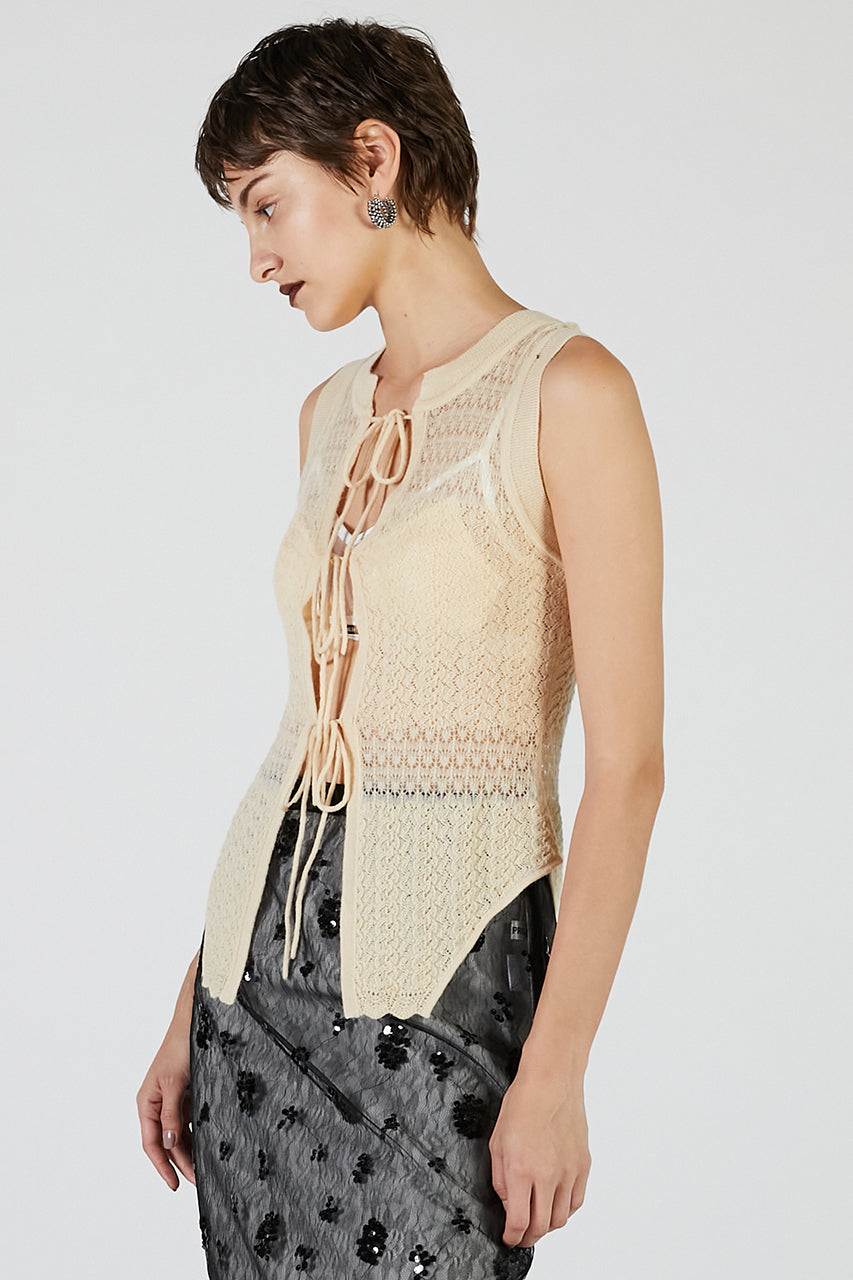 2WAY Mohair knit vest