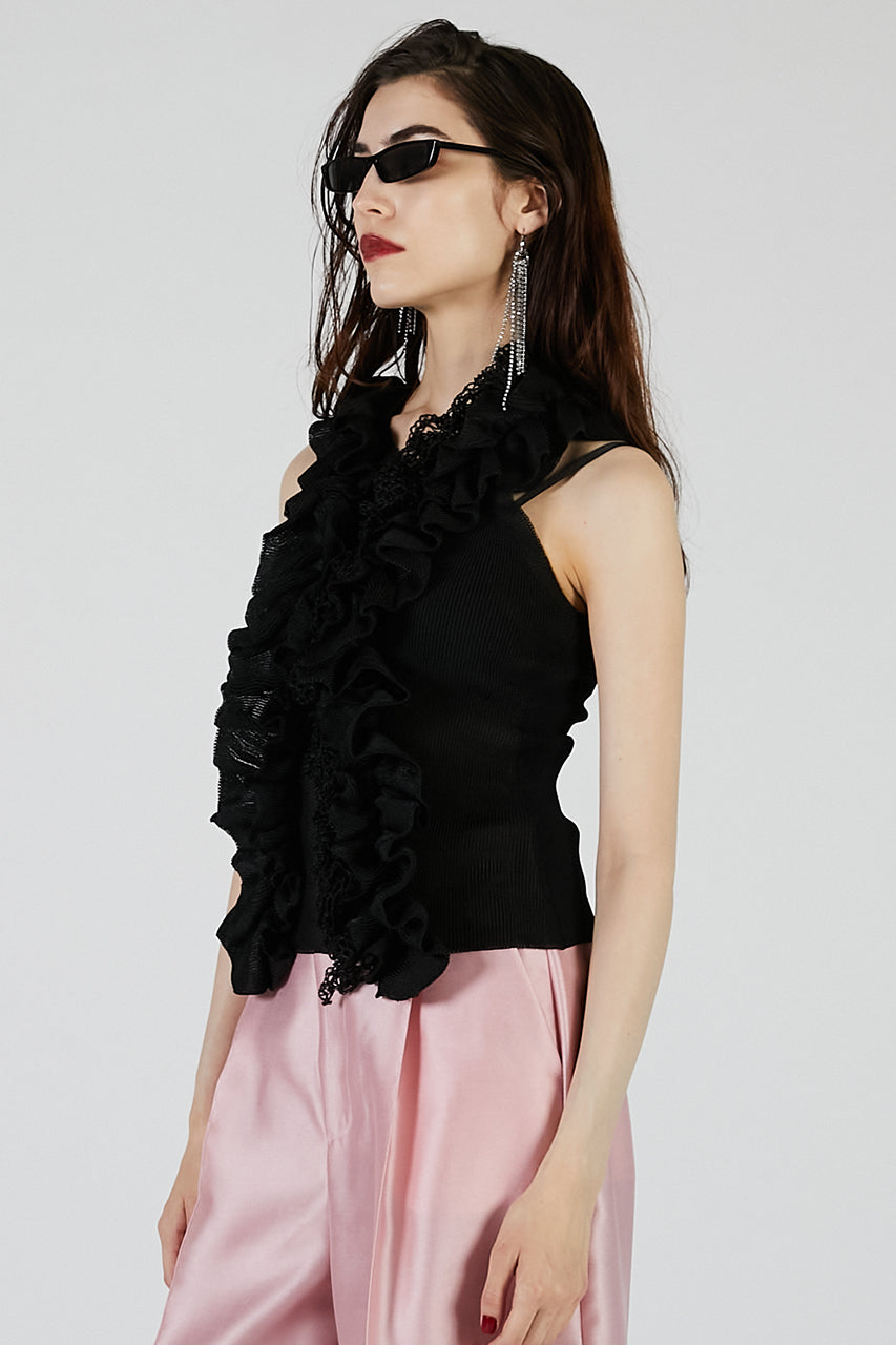 Frill Motif Knit