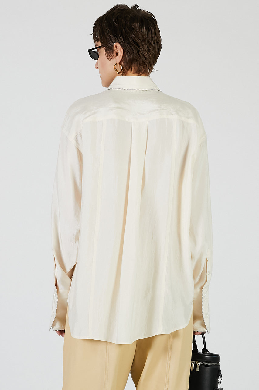 Ball Chain Trim Shirt - 2025 AUTUMN
