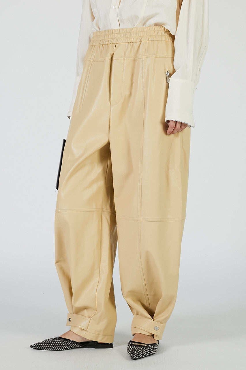 Faux Leather Jogger Pants