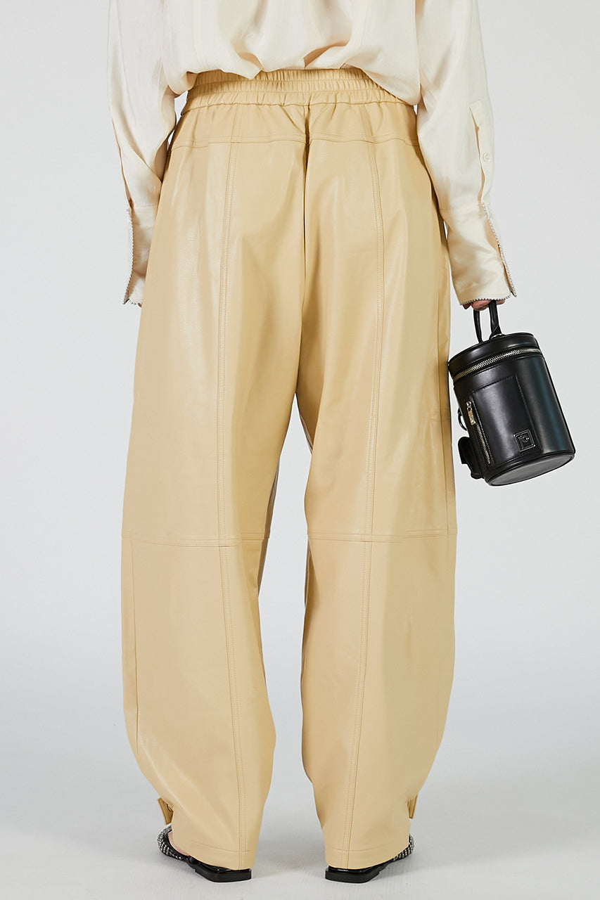 Faux Leather Jogger Pants
