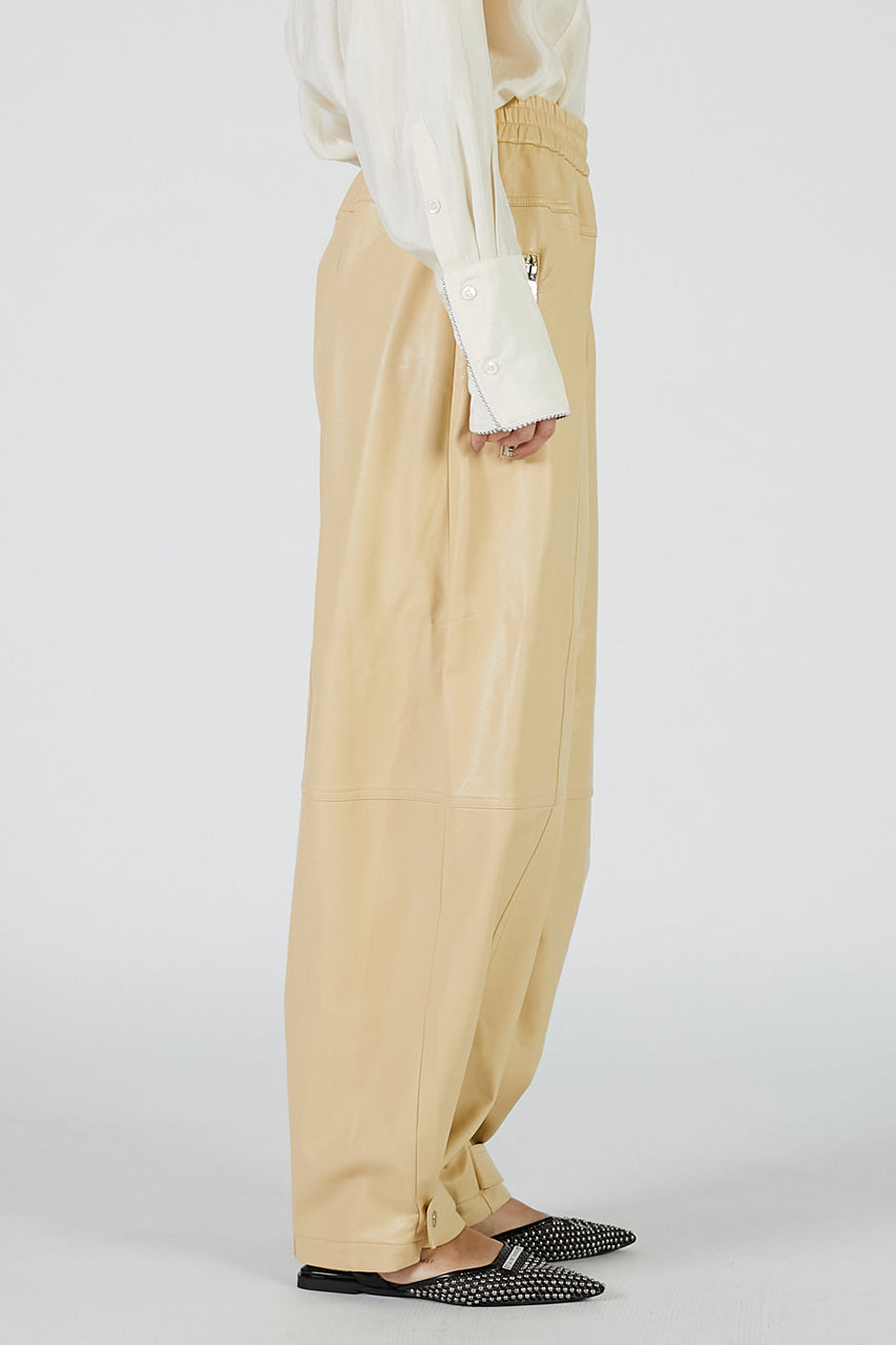 Faux Leather Jogger Pants