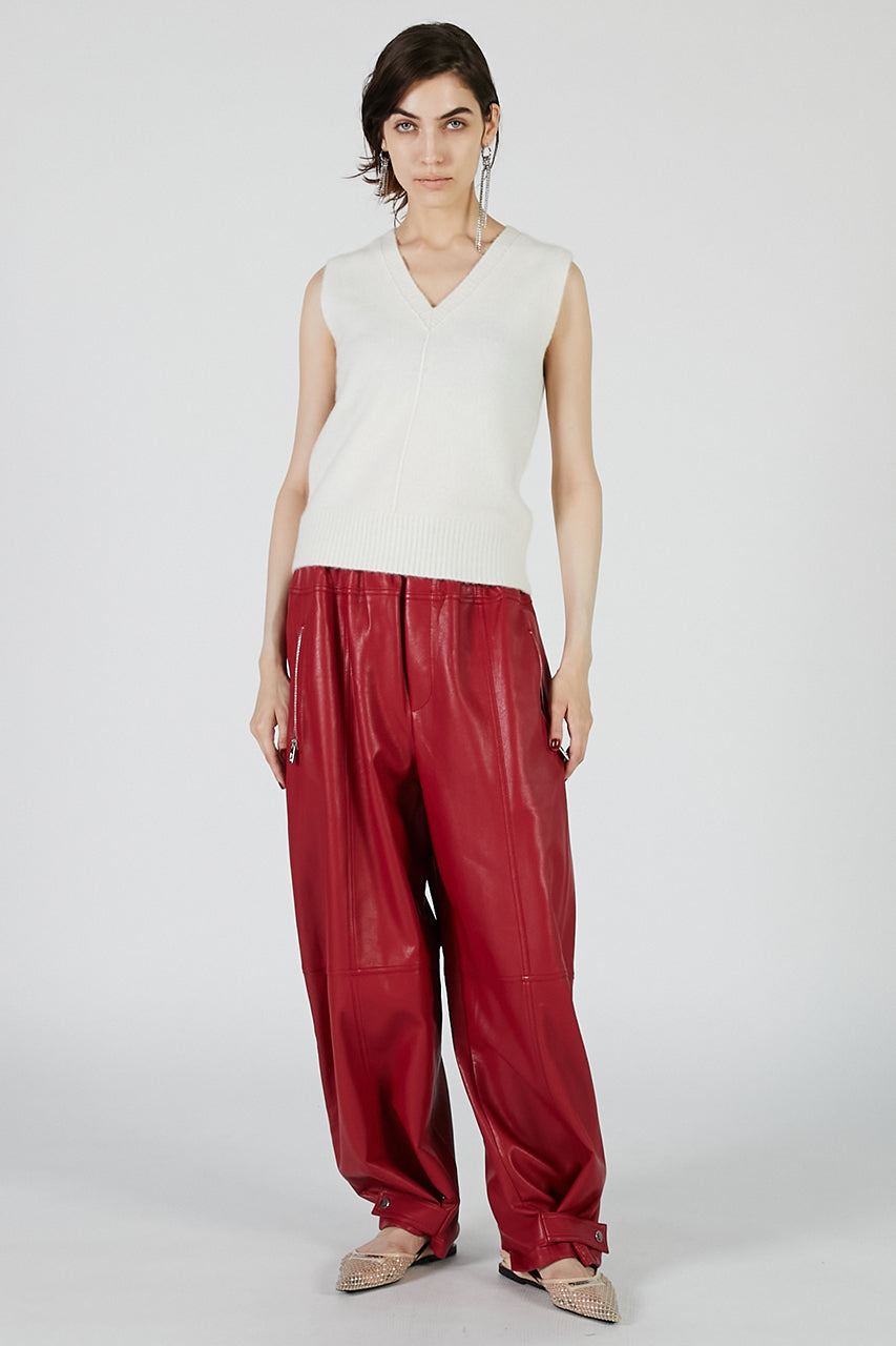 Faux Leather Jogger Pants