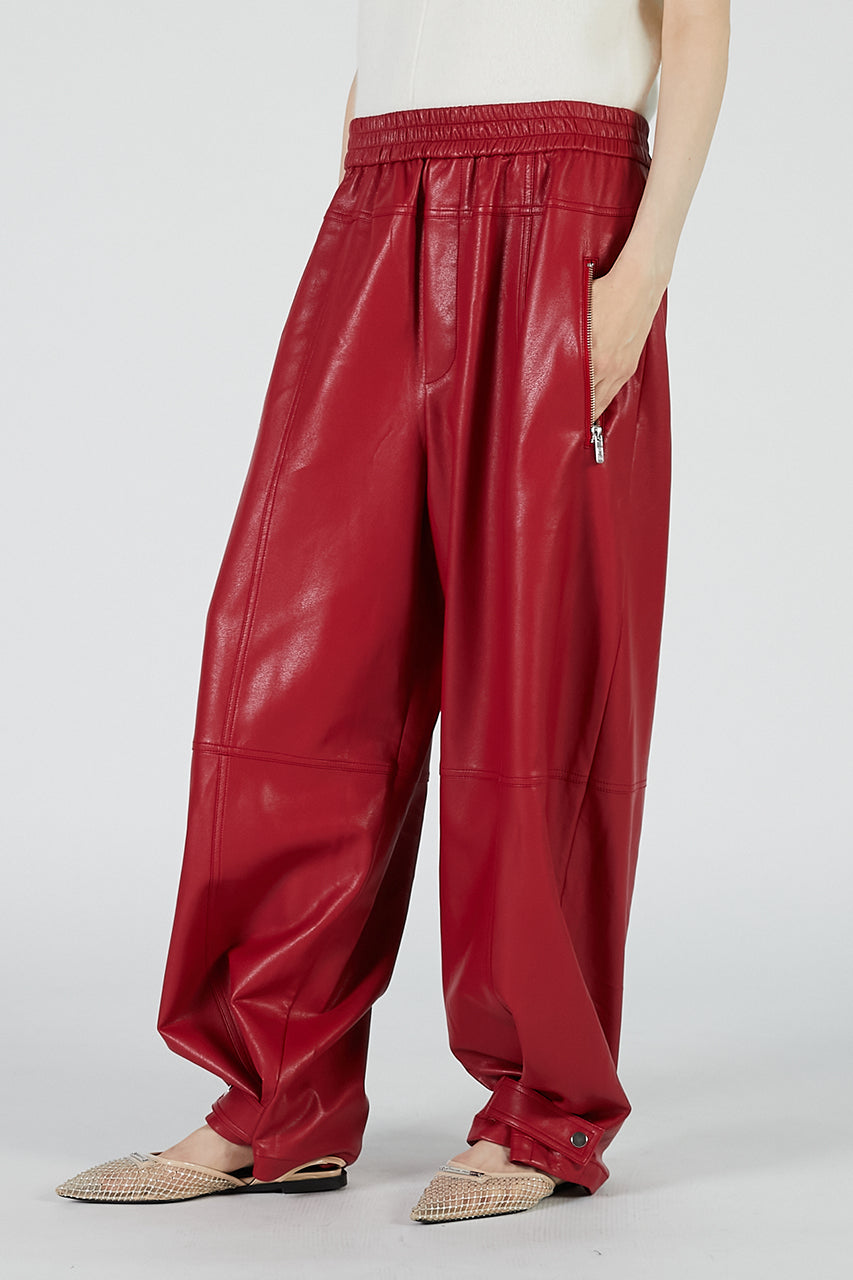 Faux Leather Jogger Pants