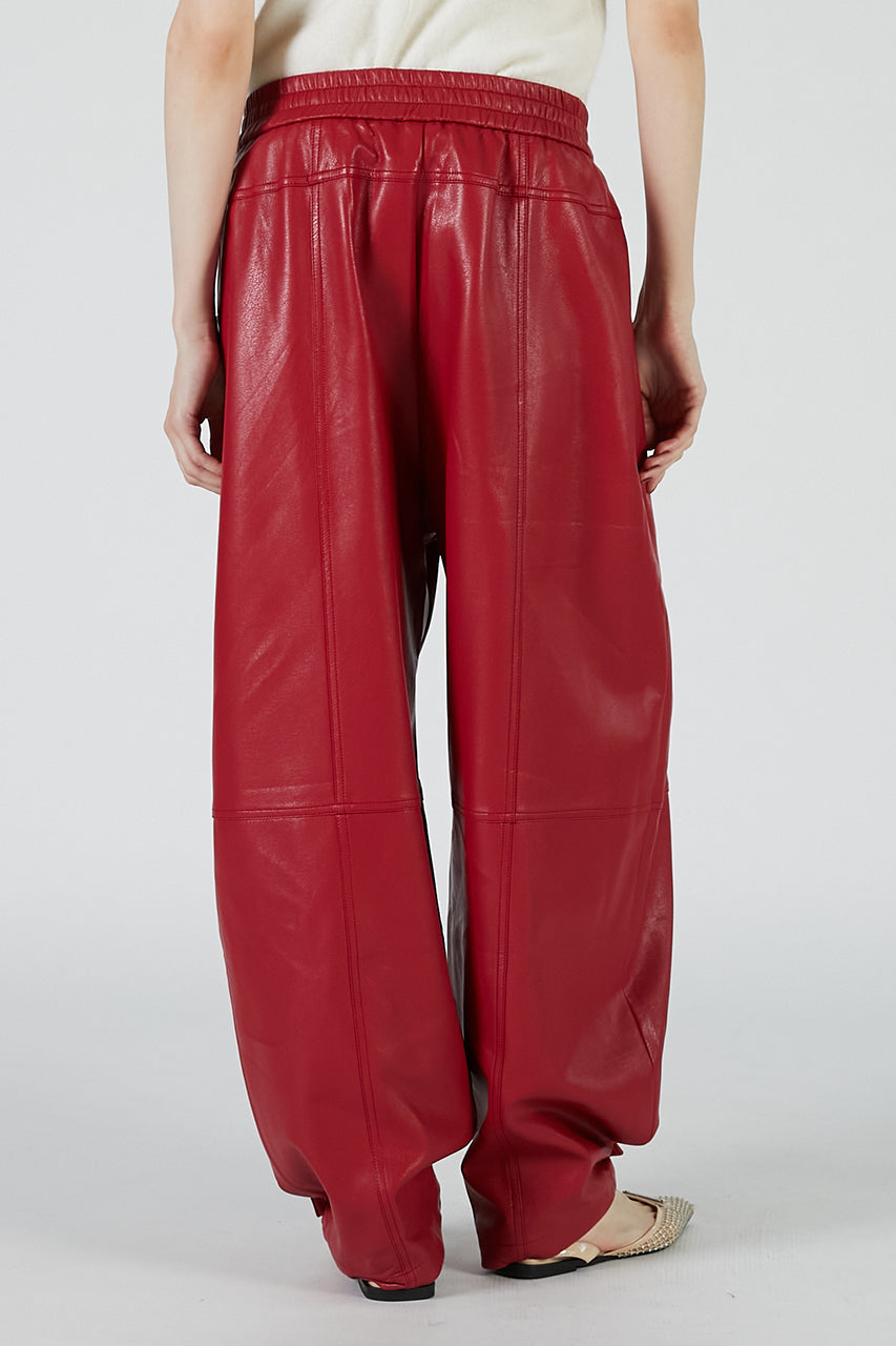 Faux Leather Jogger Pants