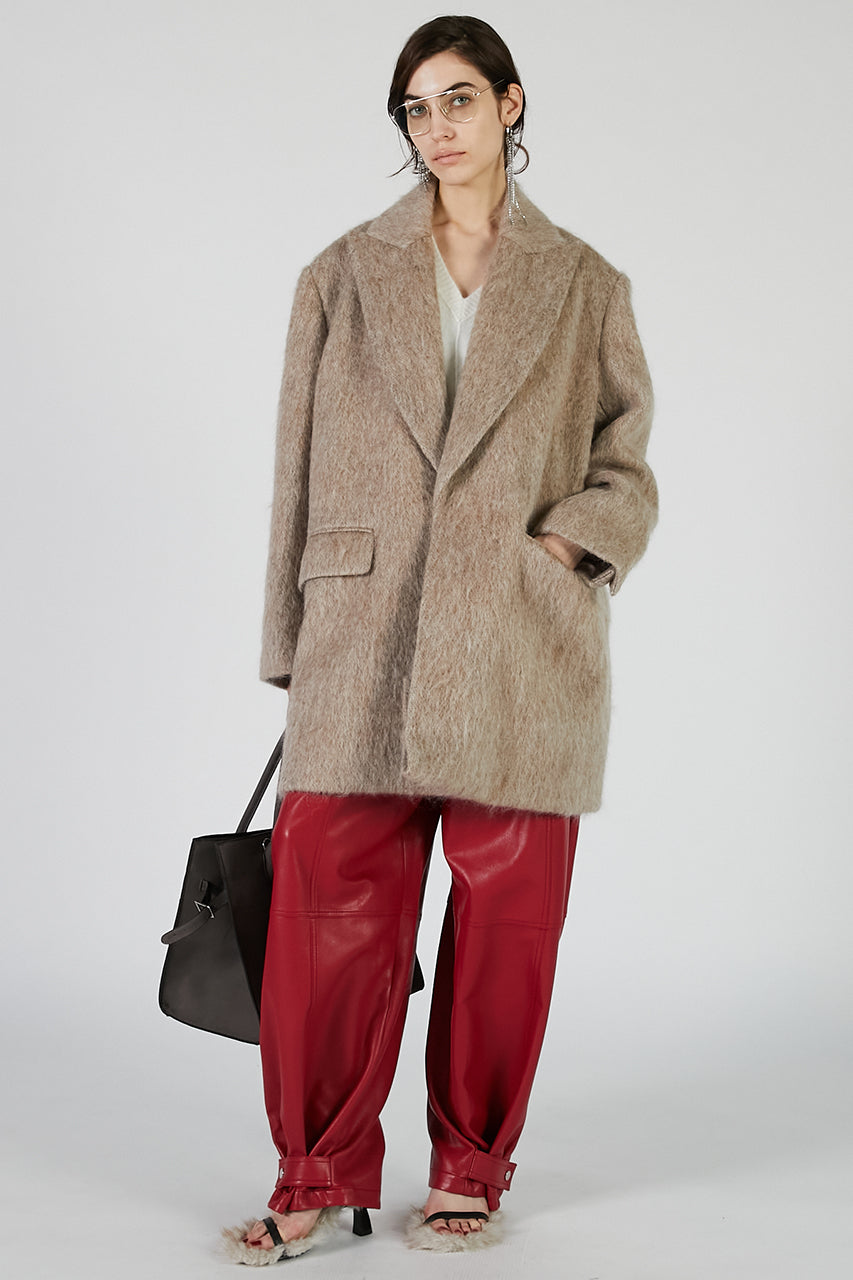 Mohair Shaggy Tailored Coat