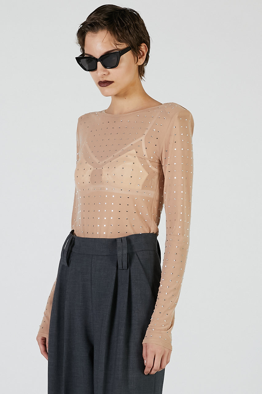 Stone Mesh Skin Top
