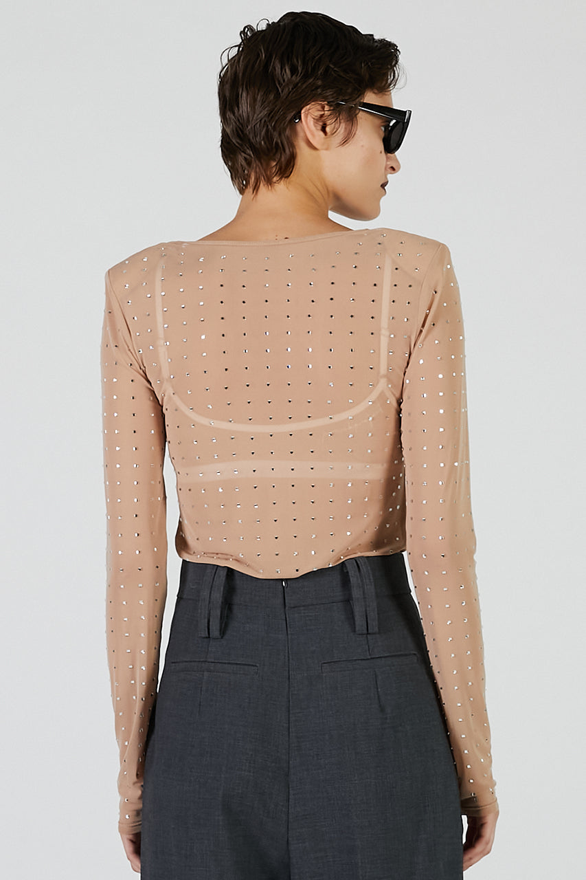 Stone Mesh Skin Top