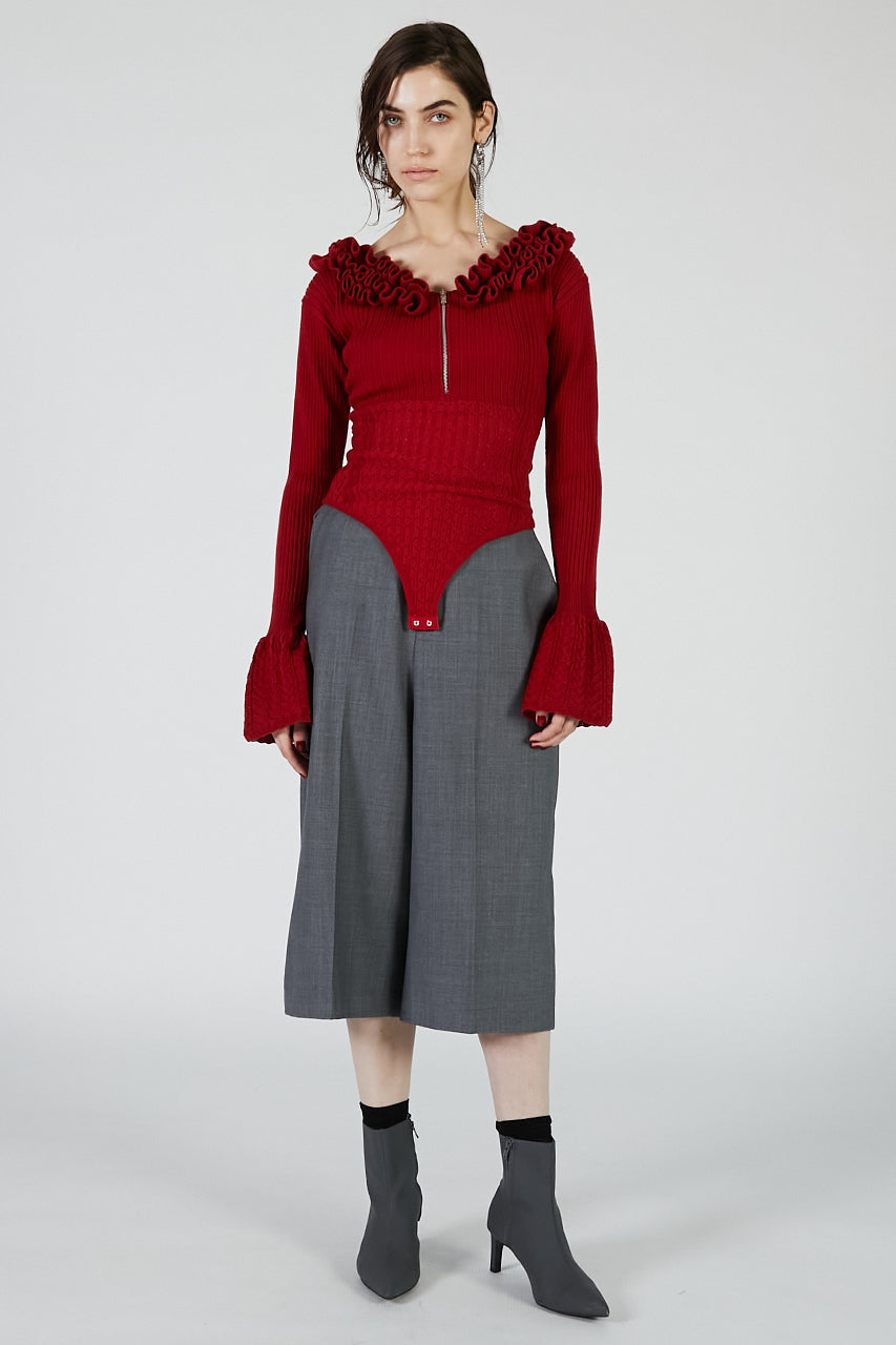 Frill Knit Bodysuit - 2025 AUTUMN