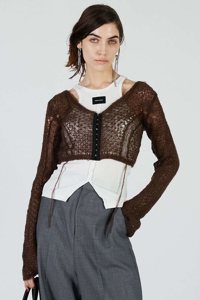 カーディガン 「2025Autumn Pre-Order」モヘアメッシュショートカーデ / Mohair Mesh Short Cardigan レデ Mohair Mesh Short Cardigan - 2025 AUTUMN