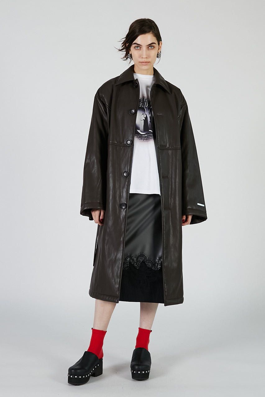 PVC Layered Midi Skirt - 2025 AUTUMN