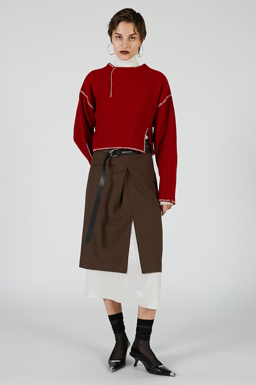 Stitched over-the-shoulder knit - 2025 AUTUMN