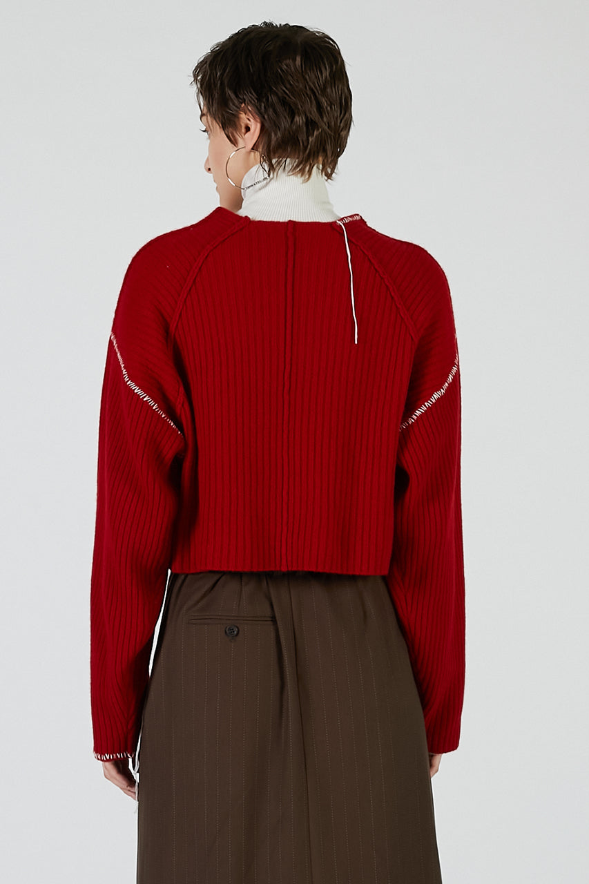 Stitched over-the-shoulder knit - 2025 AUTUMN
